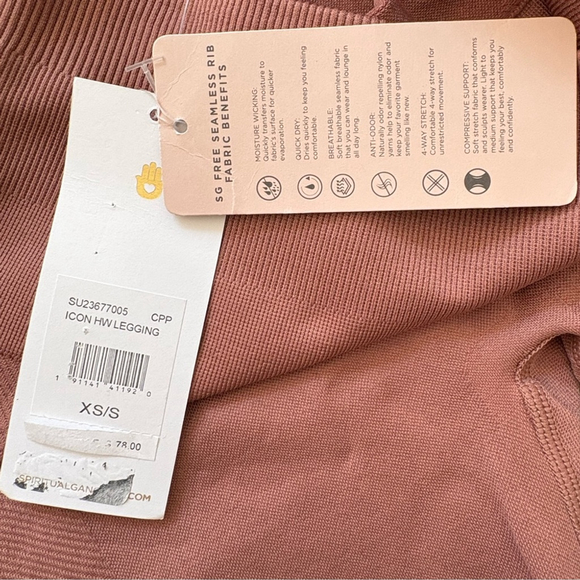 Spiritual Gangster | Icon High-Waist Rib Legging | Copper Clay | XS/S | NWT - Picture 8 of 8